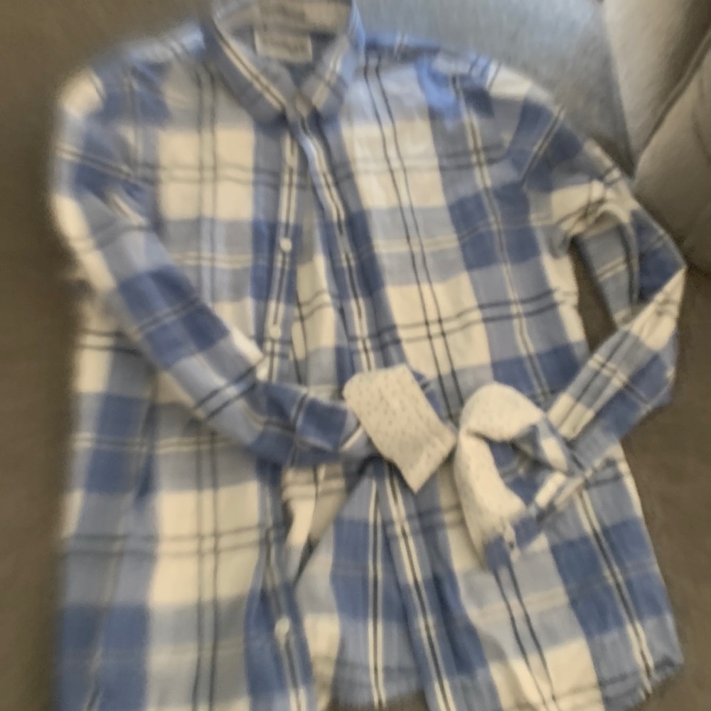 blue button down